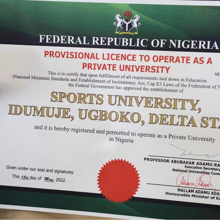 Admission Set To Commence Soon As NUC Issues Ned Nwoko's Sports University Operational License*