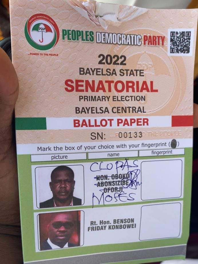 My name is not Hon. Oforji Oboku- Bayelsa Central PDP Aspirant Hon Moses Cleopas ( Video)