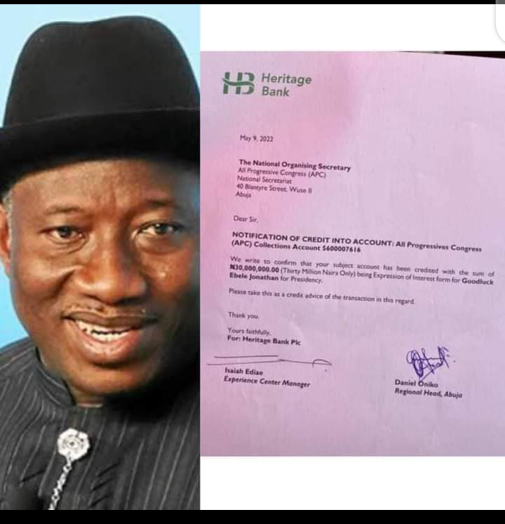 Breaking News: Group purchase APC presidential form for Dr Goodluck Jonathan