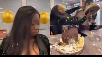 Unbelievable: A lady smashes Cake gift in her boyfriend face not knowing Toyota key was inside at Kilomanjaro.