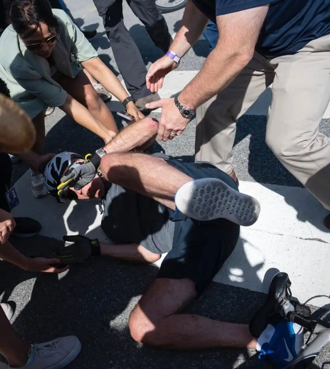 U.S President Biden Falls Off His Bike While Riding In Delaware (Photos) - Foreign Affairs