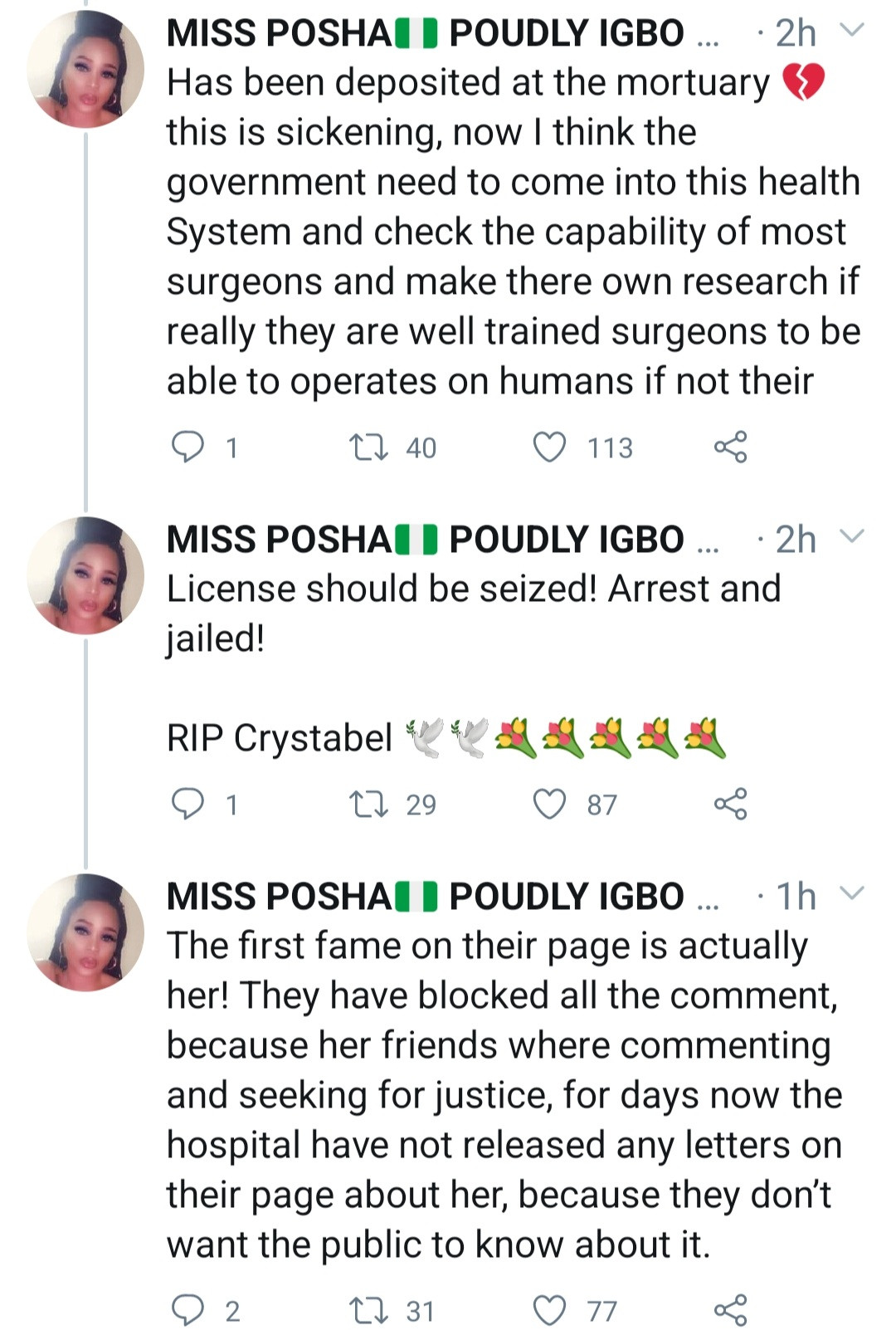 Friends mourn as woman dies in Nigerian clinic following 'botched cosmetic surgery'