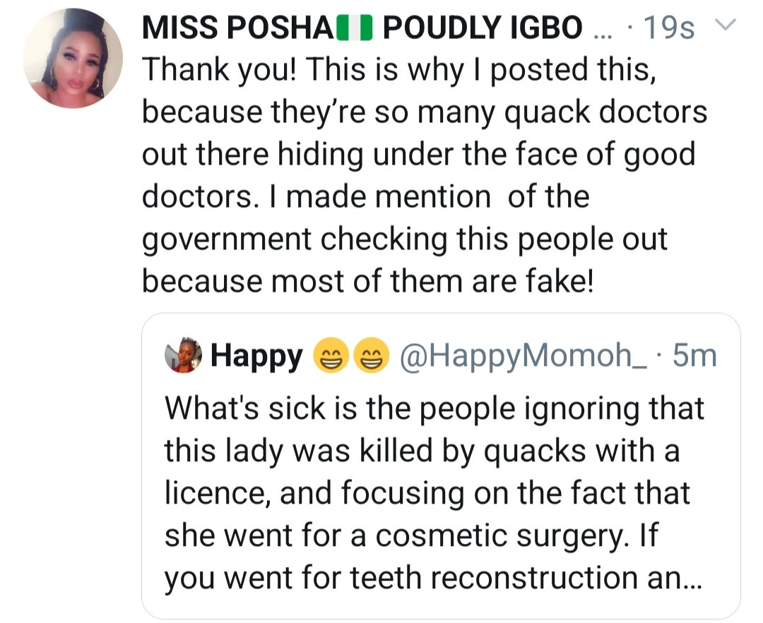 Friends mourn as woman dies in Nigerian clinic following 'botched cosmetic surgery'