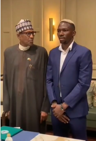 Hear what president Buhari said to  Super Eagles player