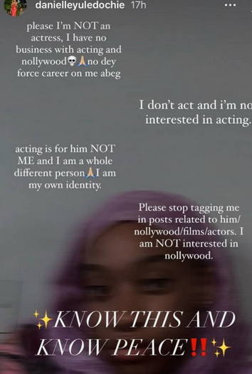 Please stop tagging me to posts related to him - Actor Yul Edochie’s daughter speaks out