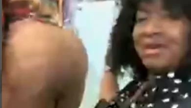 Nigerian porn star, Afrocandy shares a video of a woman twerking for her butt naked in an office (video)