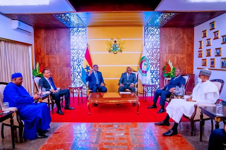 PMB Met Former President GEJ In Accra, Ghana Earlier Today.