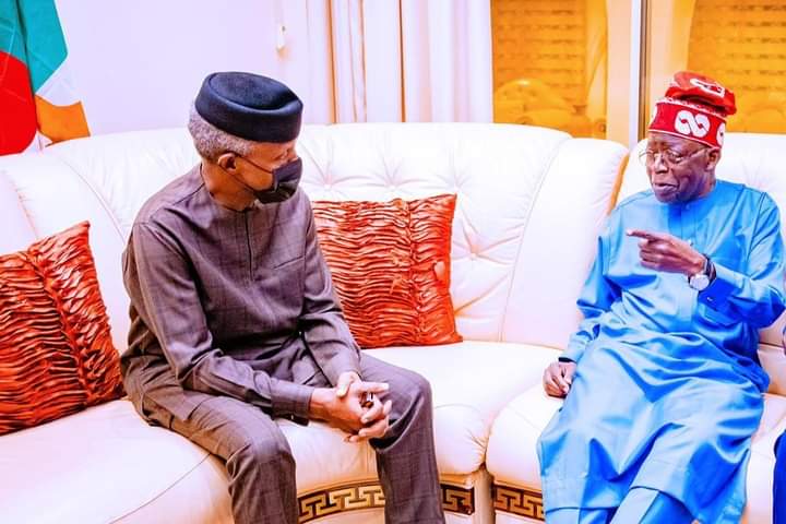 Asiwaju Bola Ahmed pay a surprise Visit to Vice President Yemi Osinbajo SAN at his residence last night
