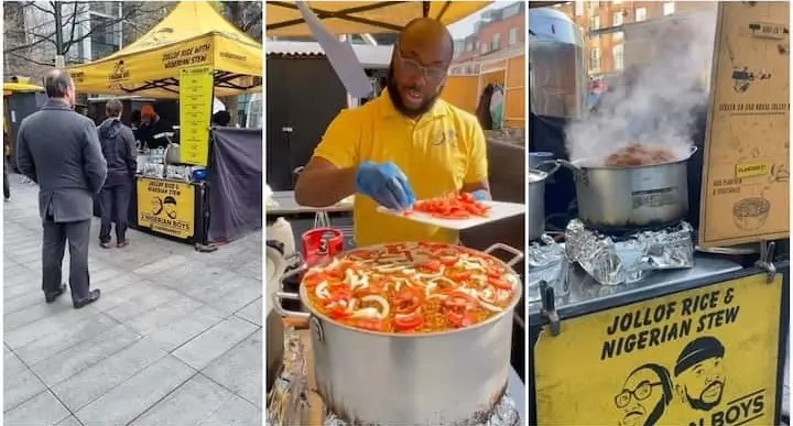 Lagos Man From Surulere Opens Roadside 'mama Put' In London, Oyinbo People Line