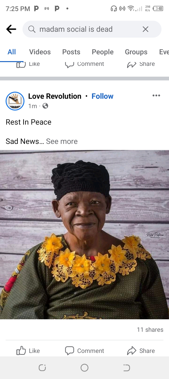 Breaking: Popular skit maker madam Social is Dead