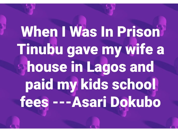 See what Asari Dokubo said about the APC  Presidential Candidate Tinubu saying he will always support him.