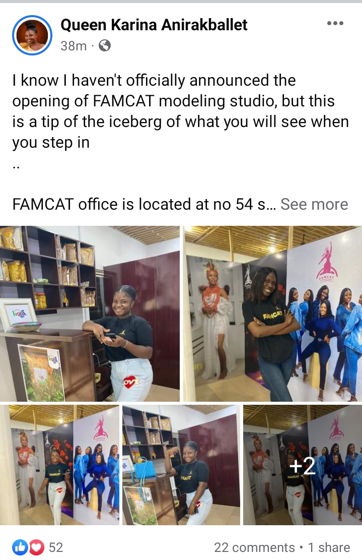 CEO FAMCAT  Modeling studio Queen Karina Anirakballet  Officially Opens office