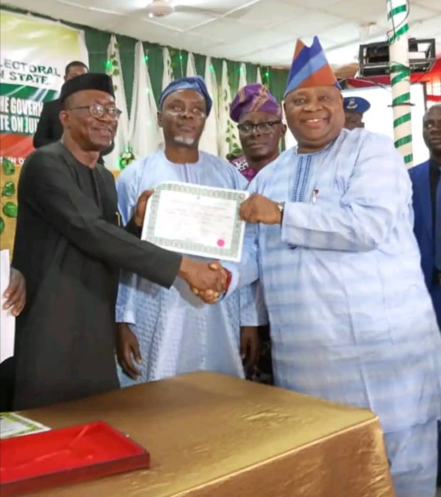 INEC Presents Certificate Of Return To Adeleke, Osun Governor-Elect