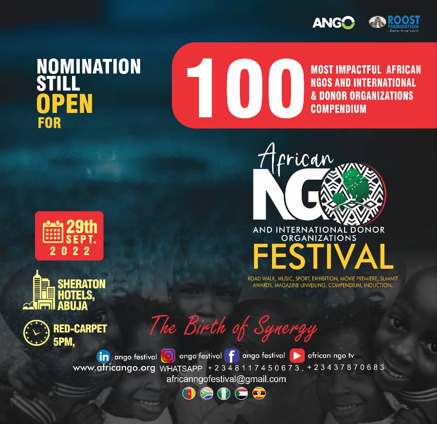 100 Most Impactful NGOs And Donor Agencies To Be Unveiled At African NGO Festiva