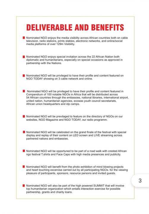 100 Most Impactful NGOs And Donor Agencies To Be Unveiled At African NGO Festiva