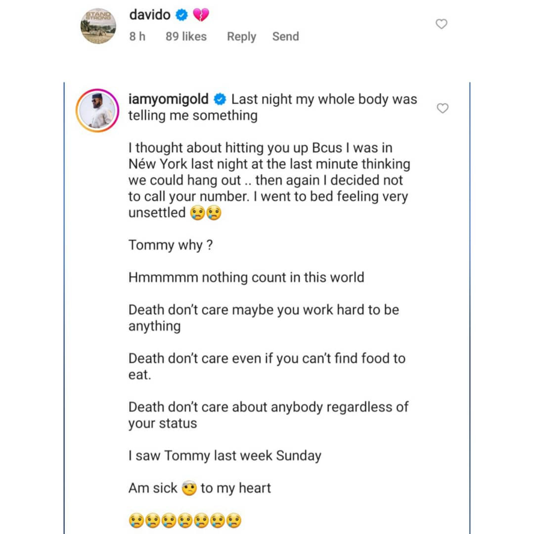 New-York based Nigerian clothier Tommy DNC drowns hours after posting a video of himself in a boat