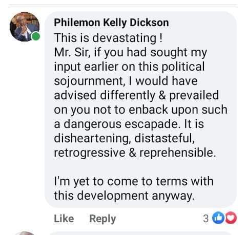 MIXED REACTIONS TRAIL BRASS LOCAL GOVERNMENT CHAIRMAN'S DECAMPMENT TO SDP