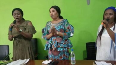 The wife of the founder Pastor Reuben Initiative For Good Leadership And Accountability Mrs Mercy Reuben attends the usual Prayer and fasting program Organize by the women wing of the Initiative led by Pst Esther Saiyou Martins at the National Secretariat of the Initiative.