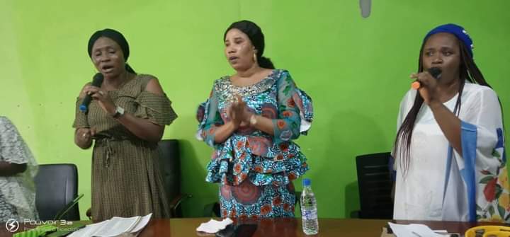 The wife of the founder Pastor Reuben Initiative For Good Leadership And Accountability Mrs Mercy Reuben attends the usual Prayer and fasting program Organize by the women wing of the Initiative led by Pst Esther Saiyou Martins at the National Secretariat of the Initiative.