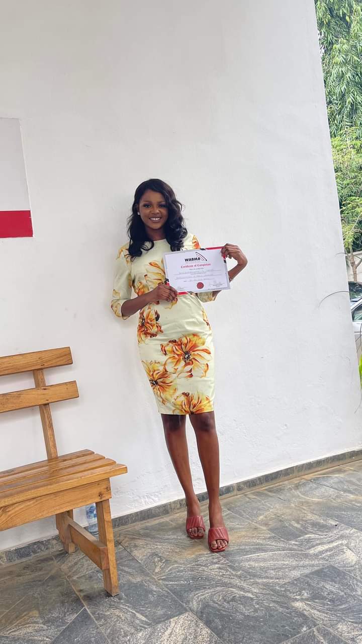 Miss Nollywood 2022 Karina Simon bags Certificate of public speaking from (WABMA)