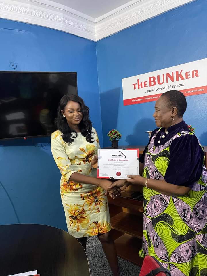 Miss Nollywood 2022 Karina Simon bags Certificate of public speaking from (WABMA)