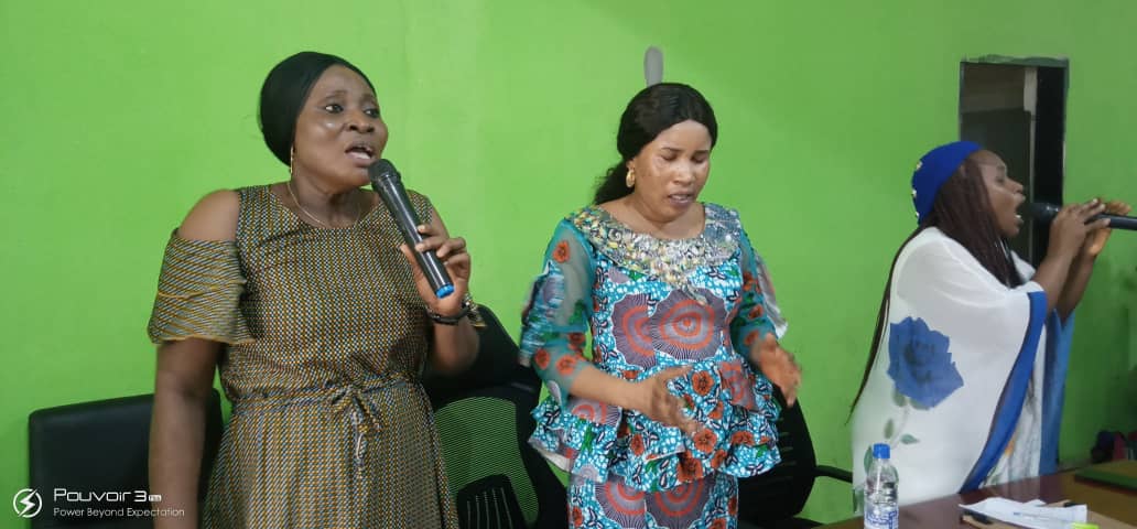 The wife of the founder Pastor Reuben Initiative For Good Leadership And Accountability Mrs Mercy Reuben attends the usual Prayer and fasting program Organize by the women wing of the Initiative led by Pst Esther Saiyou Martins at the National Secretariat of the Initiative.