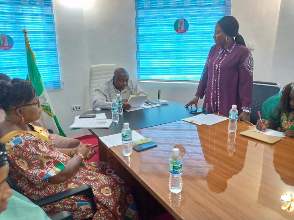Bayelsa APC Chairman receives in audience the Coordinator APC Professionals women Council Pst Esther Martins