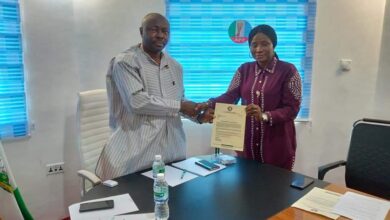 Bayelsa APC Chairman receives in audience the Coordinator APC Professionals women Council Pst Esther Martins