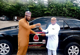 OCI Foundation Rewards Partner, Dr. Epunam With Mercedes SUV