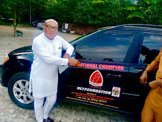OCI Foundation Rewards Partner, Dr. Epunam With Mercedes SUV