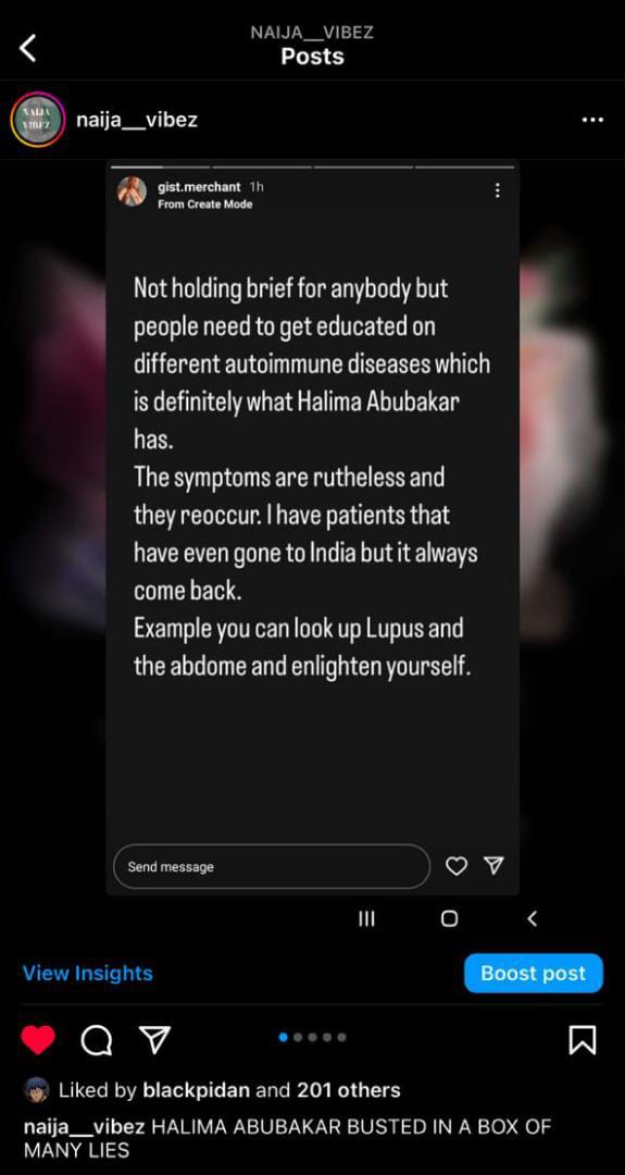 *MISLEADING TALES: Halima Abubakar's Health Condition, Has No Spiritual Link — Medical Expert*