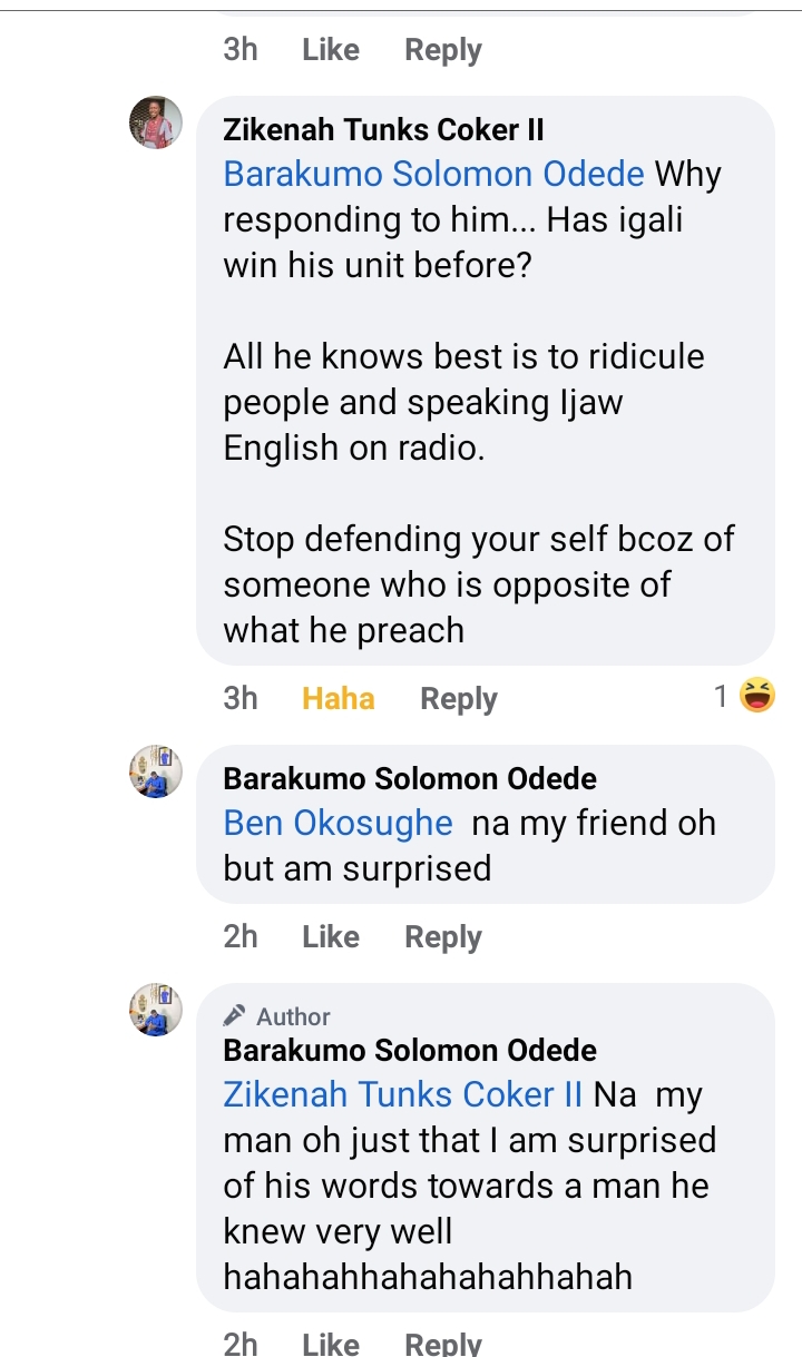 JUST IN: Comrade Solomon David (PhD) replies Robert