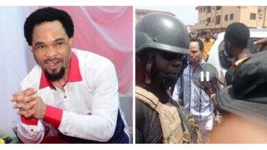 Breaking News: popular  Prophet Odumeje spotted been beaten in public ( video)
