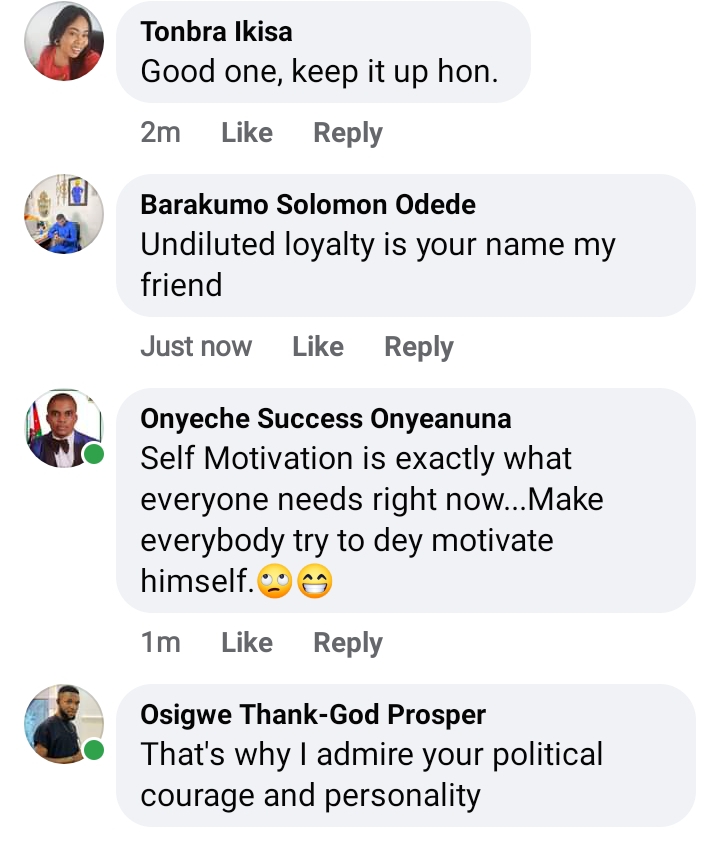 JUST IN: Sagbama LGA Chairman Hon. Embeleakpo P Alale urges followers to appreciates leaders who help them in time of need