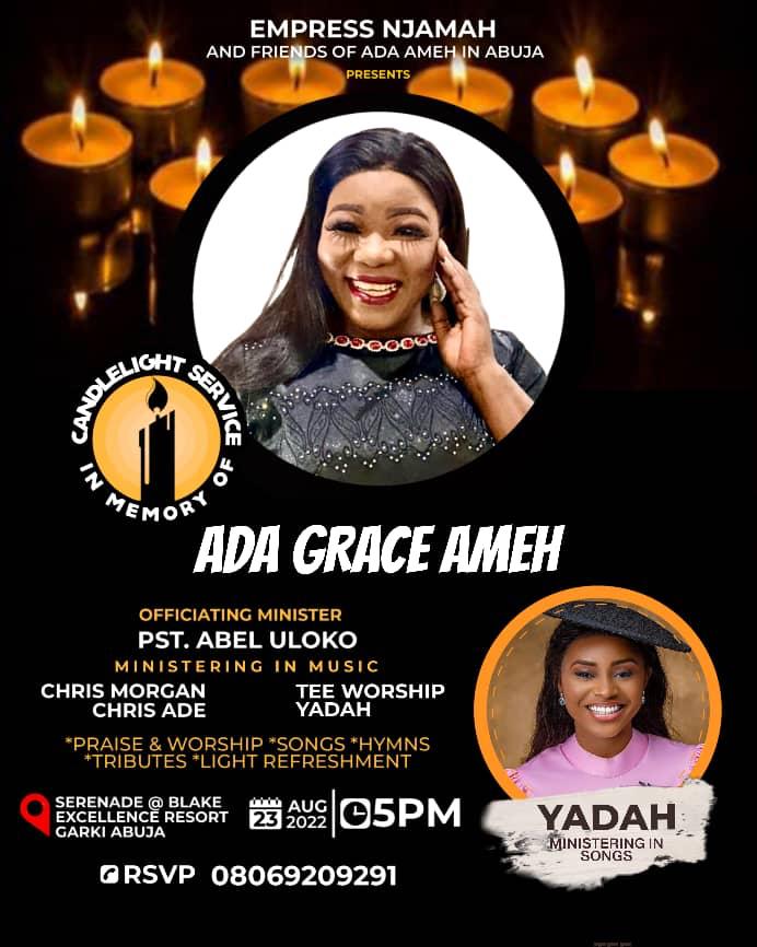 Empress Njamah, Friends Hold Candle Night For Ada Ameh: Chris Morgan To Minister - Celebrities