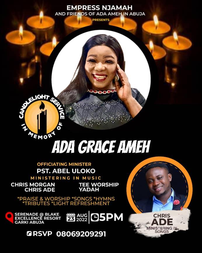 Empress Njamah, Friends Hold Candle Night For Ada Ameh: Chris Morgan To Minister - Celebrities