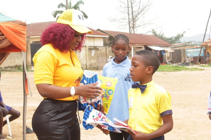 Vivian Lam Marks Birthday Amidst Fanfare With Abuja Primary, Secondary School Students