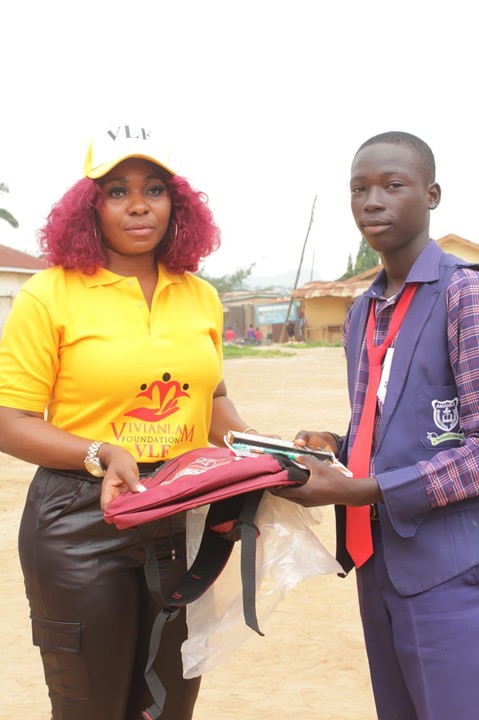 Vivian Lam Marks Birthday Amidst Fanfare With Abuja Primary, Secondary School Students