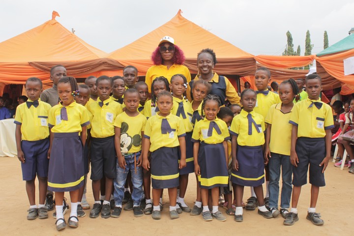 Vivian Lam Marks Birthday Amidst Fanfare With Abuja Primary, Secondary School Students