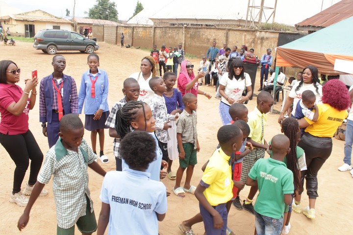 Vivian Lam Marks Birthday Amidst Fanfare With Abuja Primary, Secondary School Students