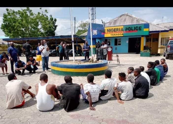 Police Parade Bayelsa Murder Suspect, 12 Others