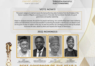 Governors Bala Mohammed, Fintiri, Sani Bello, Abdullahi Sule, Makinde Win Democracy Heroes Award Africa, To Be Honoured At The Big10 Anniversary 2022