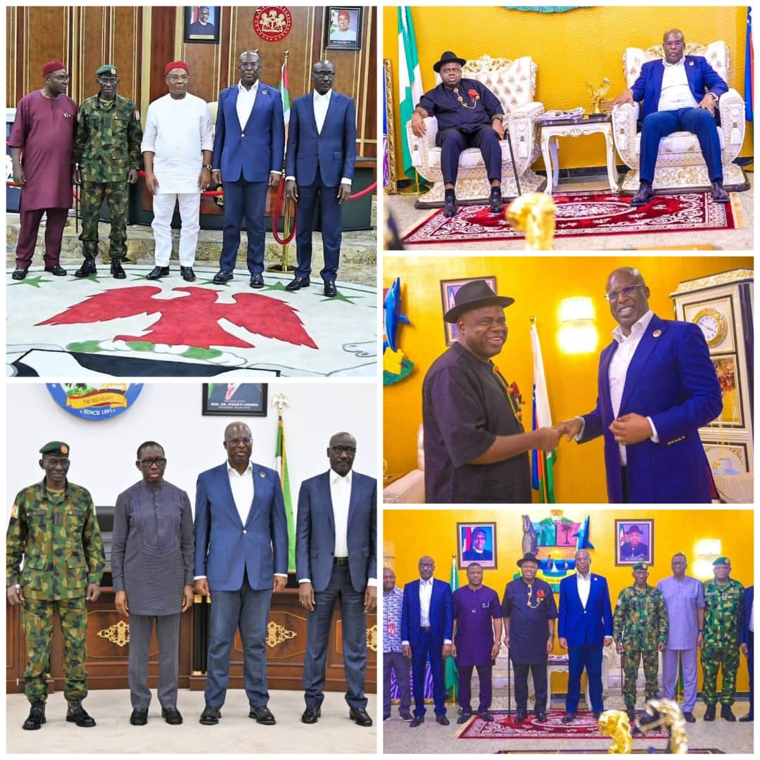 Gov. Diri Receives Sylva, CDS, NNPC GMD in Govt. House