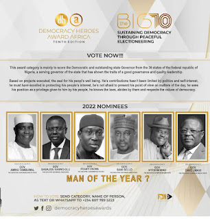 Governor Sani Bello Emerges Democracy Man Of The Year