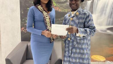 Miss Nollywood Winner Karina Simon Visits  Prof. Steve Azaiki, OON.  Set To Commence Another Phase of Pet Projects