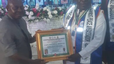 Capt Wilson O Arantan Bags international Peace Award as Eminent peace Ambassador  2022