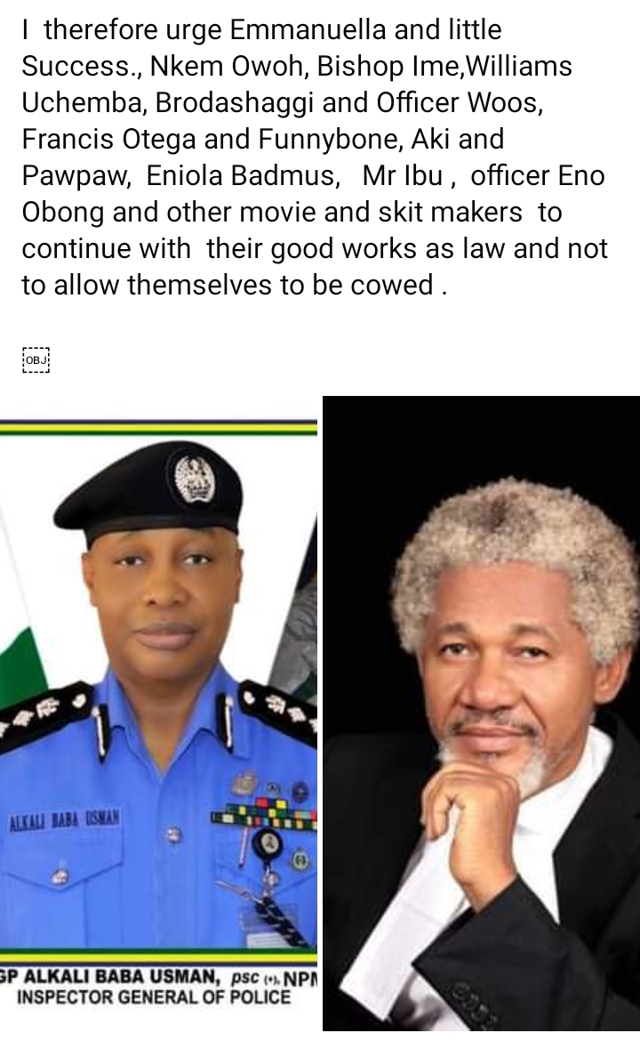 THE RIGHT OF SKIT AND MOVIE MAKERS TO PORTRAY POLICE IN BAD LIGHT AND USE POLICE UNIFORMS . BY CHIEF MALCOLM EMOKINIOVO OMIRHOBO.