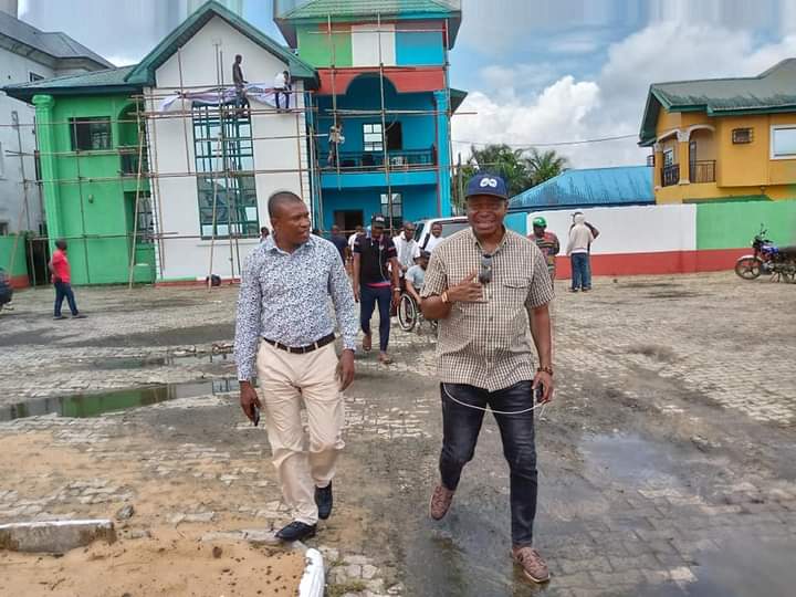 DG PASTOR REUBEN INITIATIVE DR SOLOMON DAVID TODAY INSPECTS TSG CAMPAIGN HEADQUARTERS IN YENAGOA, MEETS DIRECTOR GENERAL PRINCE EBITIMI AMGBARE