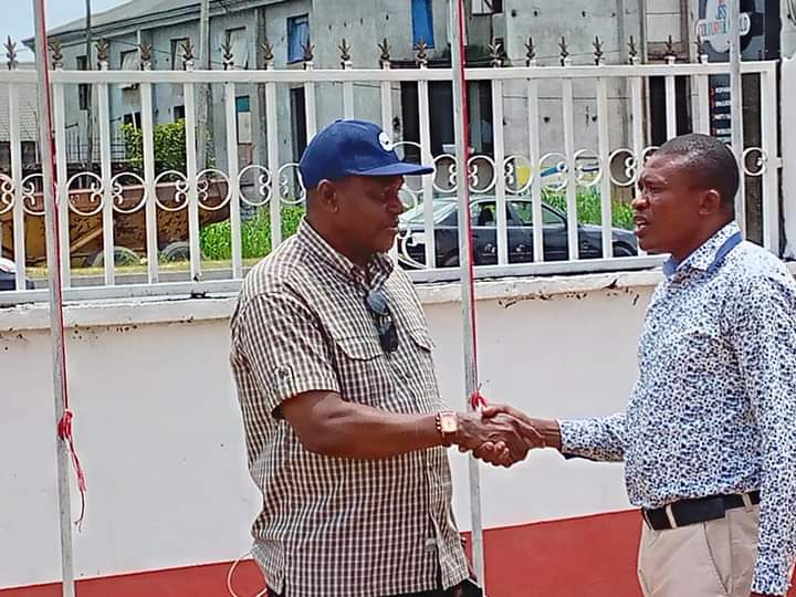 DG PASTOR REUBEN INITIATIVE DR SOLOMON DAVID TODAY INSPECTS TSG CAMPAIGN HEADQUARTERS IN YENAGOA, MEETS DIRECTOR GENERAL PRINCE EBITIMI AMGBARE