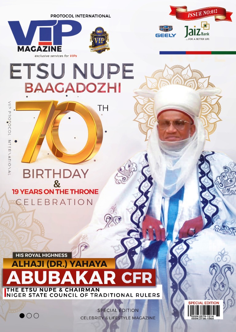 70th Birthday: Etsu Nupe Alhaji (Dr)Yahaya Abubakar Receives the Publisher of VIP Magazine In Abuja*